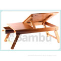 100% Bamboo Folding Labtop Computer Serving Drawer Bed Table